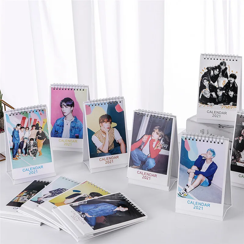 Kpop Bangtan Boys Treasure 2021 New Year Table Calendar Twice Got7 Desk Calendar Agenda Organizer Planner Book 2021 Calendar Jewelry Findings Components Aliexpress got7 calendar 2021