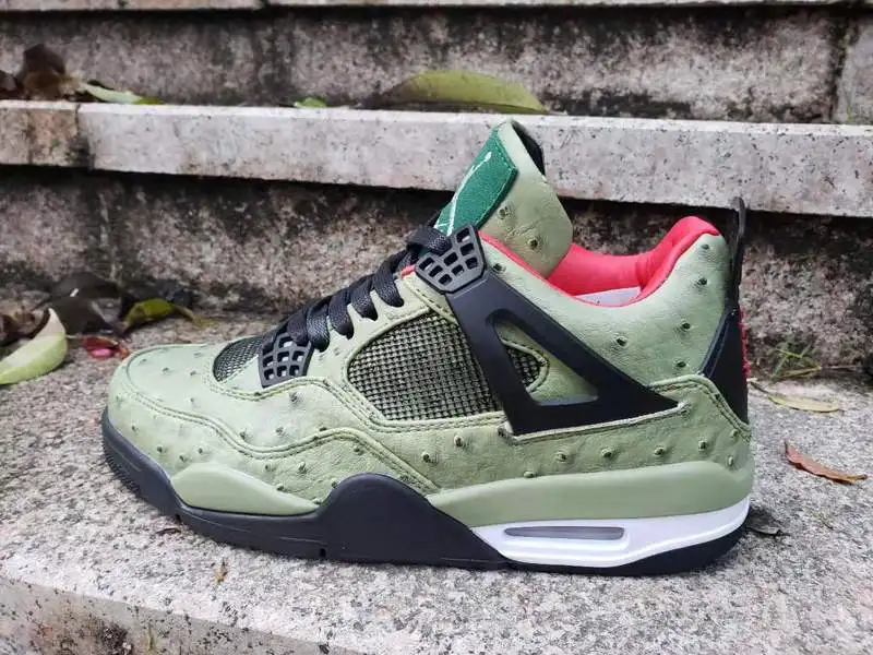 Новинка,, Jordan 4, Ретро стиль, мужская обувь, Баскетбольная обувь, кроссовки, рисунок страуса, AJ4, спортивная обувь, 308497-130