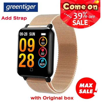 

Greentiger M19 Smart Watch Men ip67 waterproof Blood Pressure Heart Rate Monitor Fitness Tracker Sport Pedometer Smartwatch