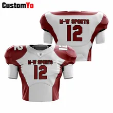 Изготовленные на заказ дышащие футболки американского футбола размера плюс из полиэстера, Футбольная майка