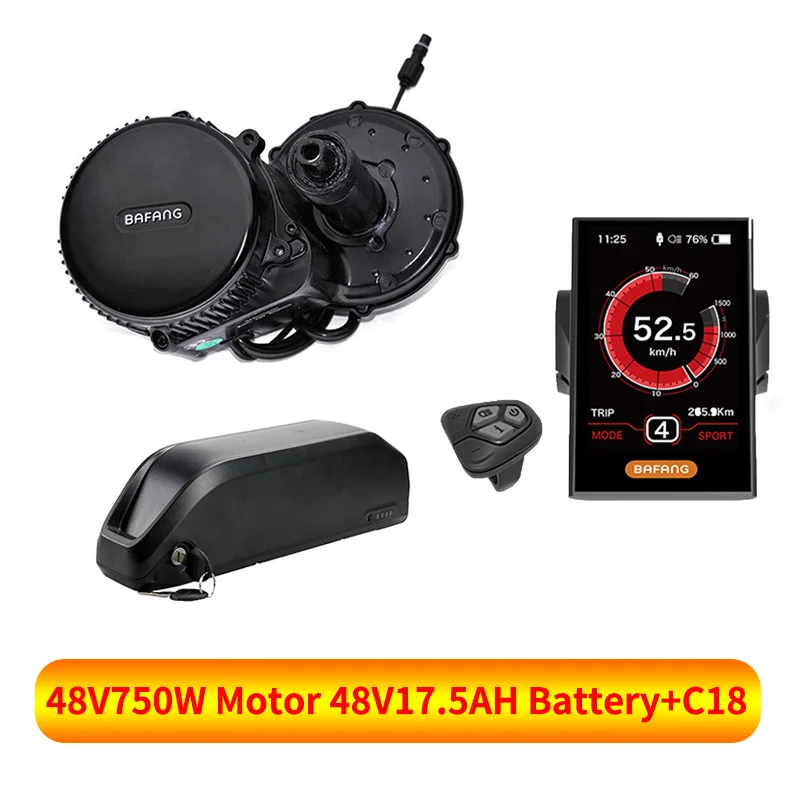 48V750W 17.5AH C18 Bafang середине приводной двигатель с литиевой Батарея 48V17. 5AH 48V 750W BBS02B BBS02 48V1000W BBS03B BBSHD комплект для переоборудования электрического велосипеда - Цвет: 48V750W 17.5AH C18