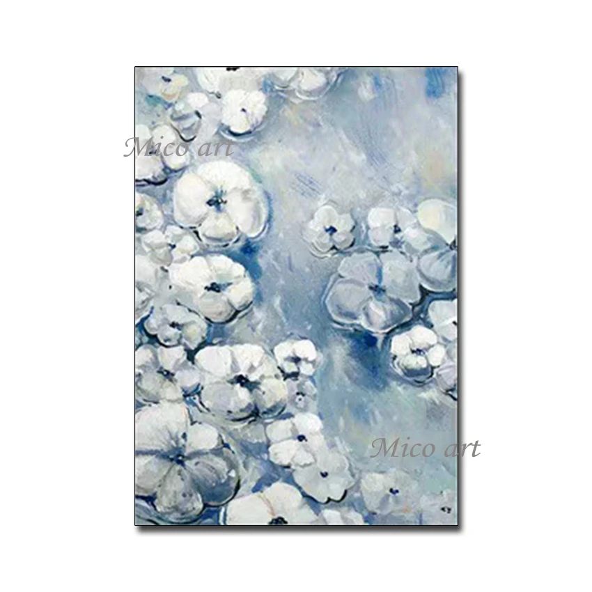Latest Abstract Flower New Design 100% Hand Drawn Rose Canvas Oil Painting Pictures Wall Hangings Home Decoration Art Piece | Дом и сад