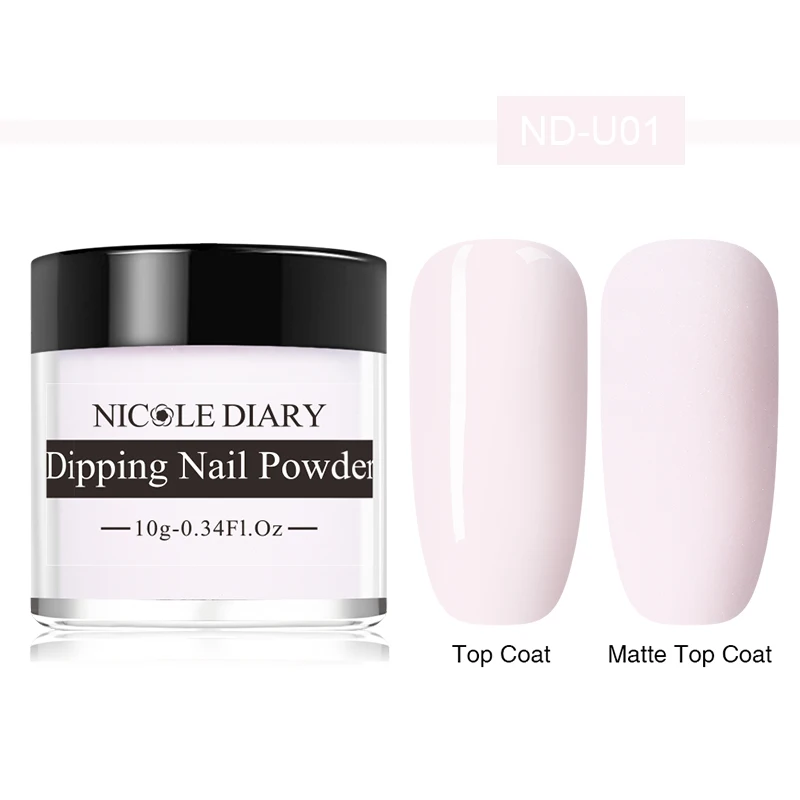 ND-U01 NICOLE DIARY 10 г погружение ногтей Порошковые блестки Сияющий Dip пигмент порошок красочные дизайн ногтей украшения матовая пыль блестки - Цвет: ND-U01