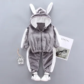 

DIIMUU Winter Kids Baby Boys Girls Clothes Outfits Sets Sweater Tops + Trousers Children Boy Girl Cotton Add Cashmere Clothing
