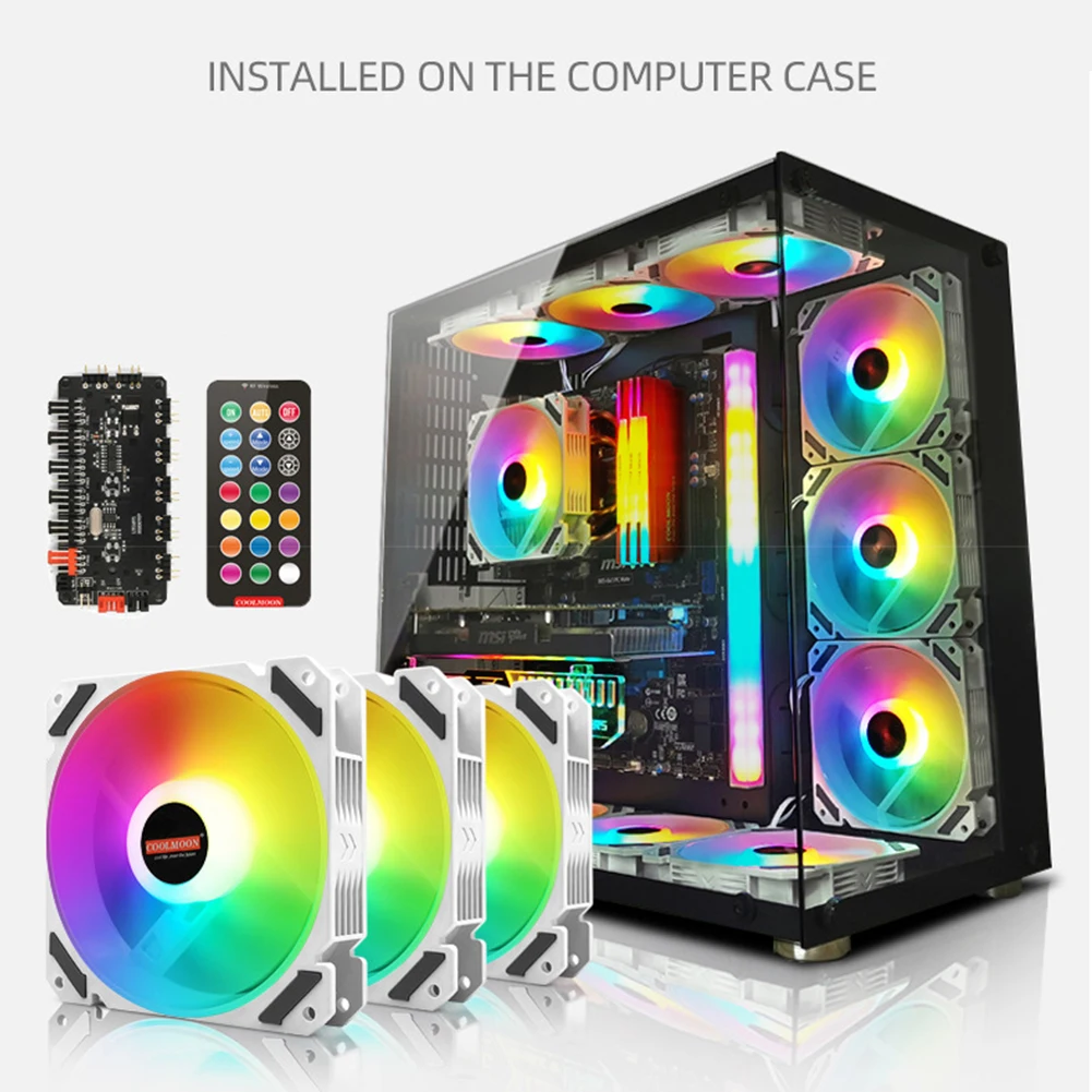 PC Case Fan 120mm PWM 4 Pin ARGB Addressable RGB Household Computer Accessories for CPU Water Air Cooler | Компьютеры и офис