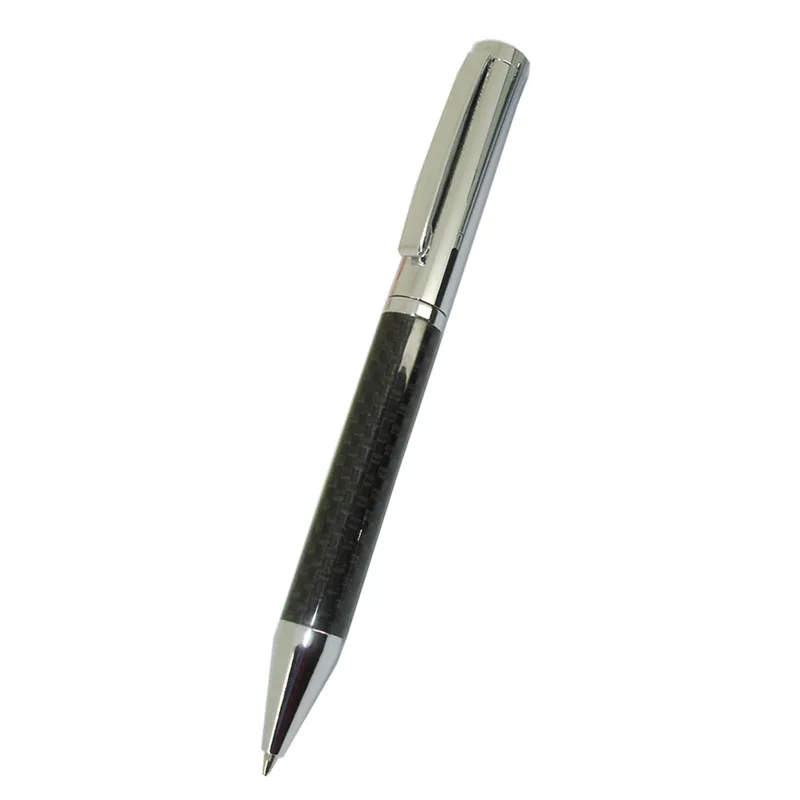 ACMECN Metal Heavy Pen Retail Shop Design Carbon Fiber Ball Pen Unisex Branded Ballpoint Pen Silver & Black Writing Instruments image_0
