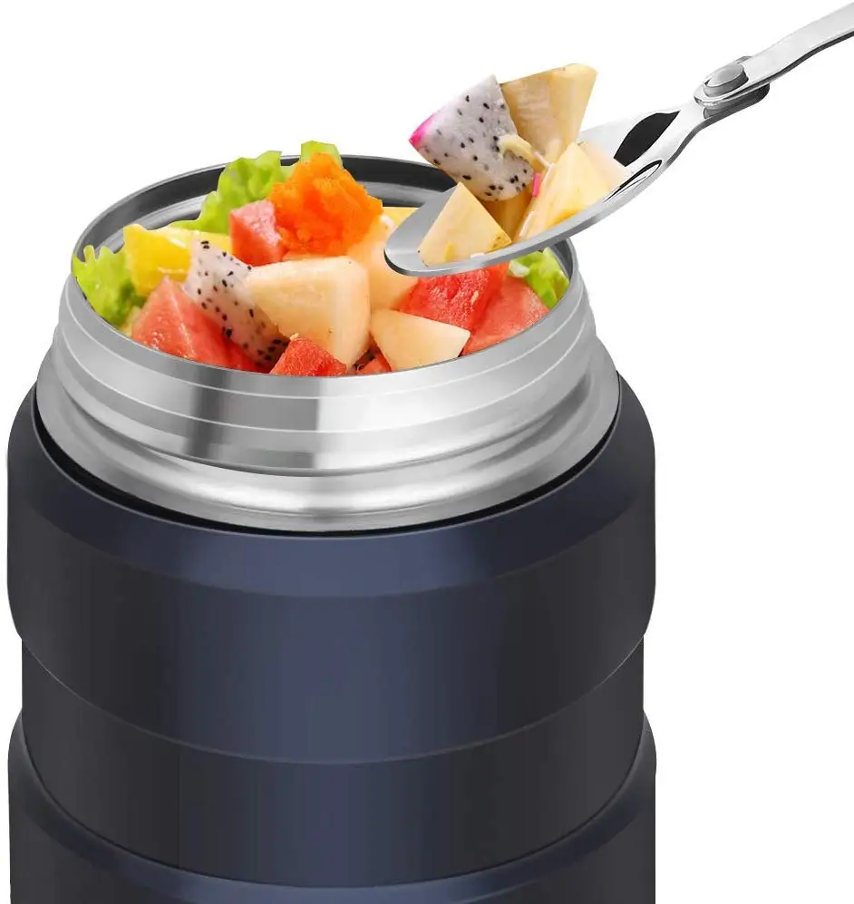 500ML Stainless Steel Vacuum Flask Food  Vacuum Freshness Lunch Box Portable For Office Picnic Trip  Flasks Thermocup With Spoon