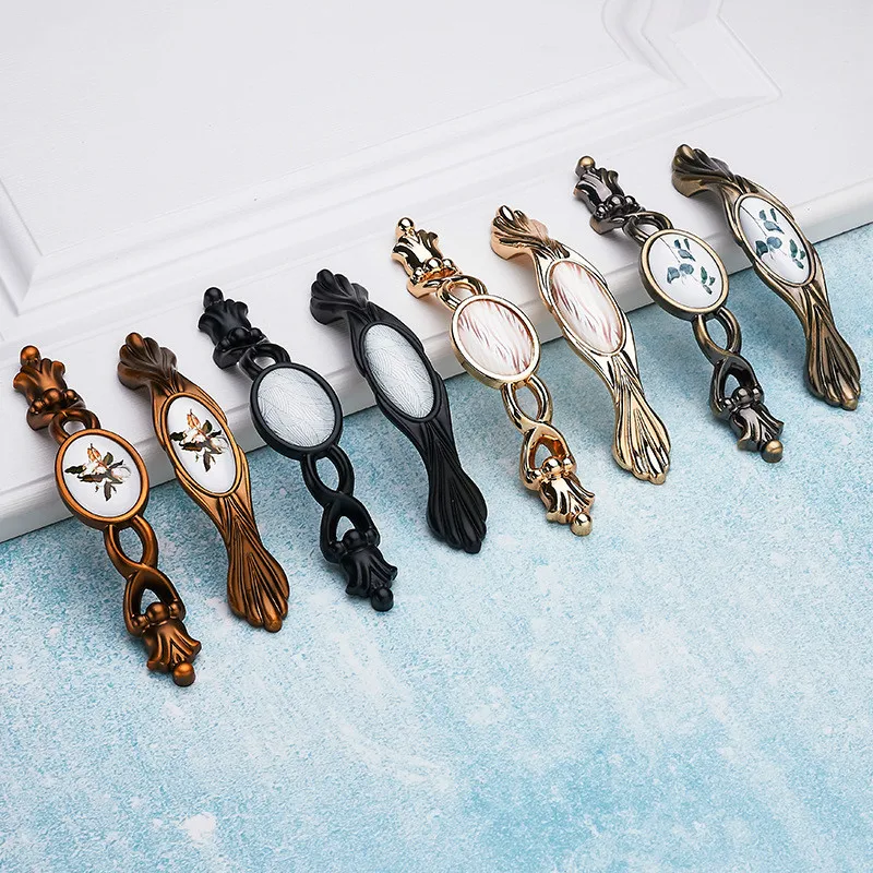 Door Handle Retro Interior Furniture Drawer Wine Cabinet Locker Pull American Pulls Kitchen Knobs and Handles|Ручки шкафа| |