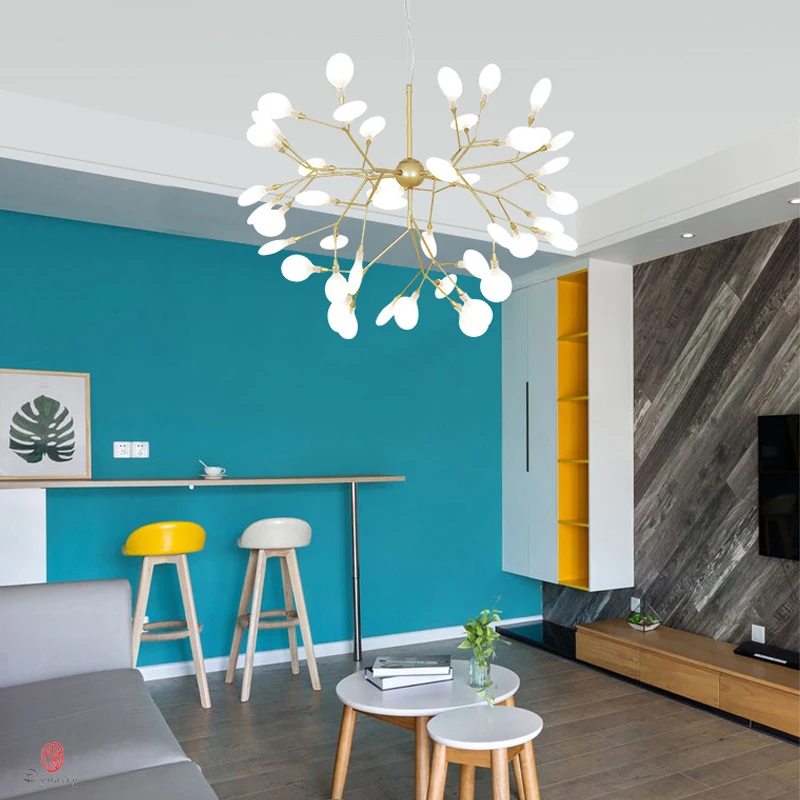  Modern Pendant Lamp LED Firefly Branch Tree Decorative Pendant Lighting Fixture Ceiling Lamp Hangin - 4000062283365