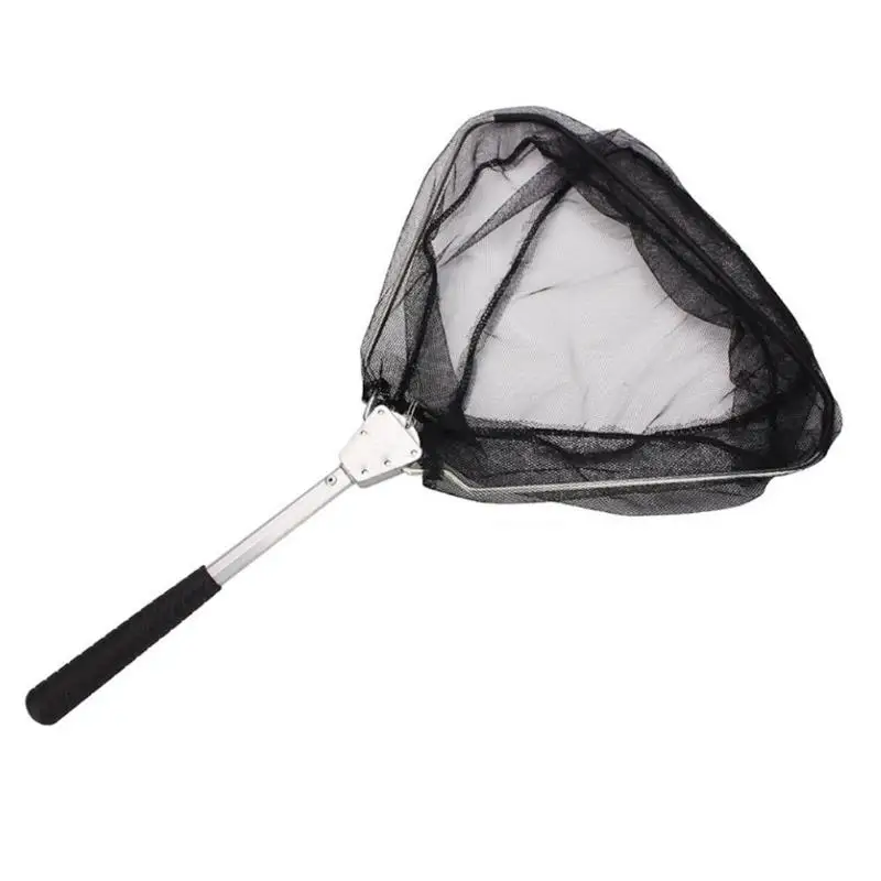 

Folding Fish Landing Net Aluminium Alloy Portable Collapsible Triangular Fly Fishing Net Pole Net Single Pesca Iscas Fish Tackle