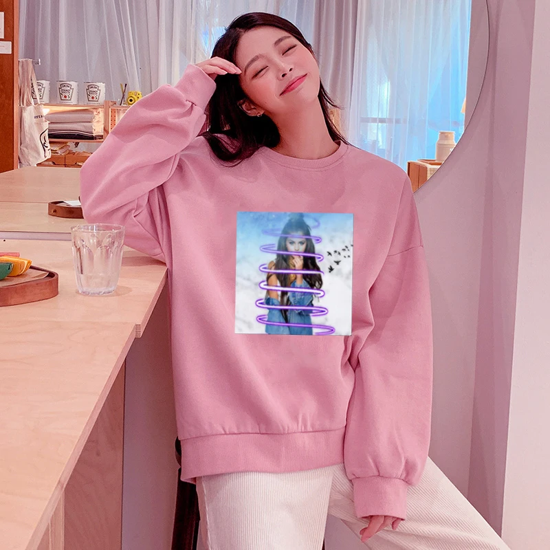 2019 Новое поступление Selena Gomez harajuku худи Женская Повседневная осенняя одежда