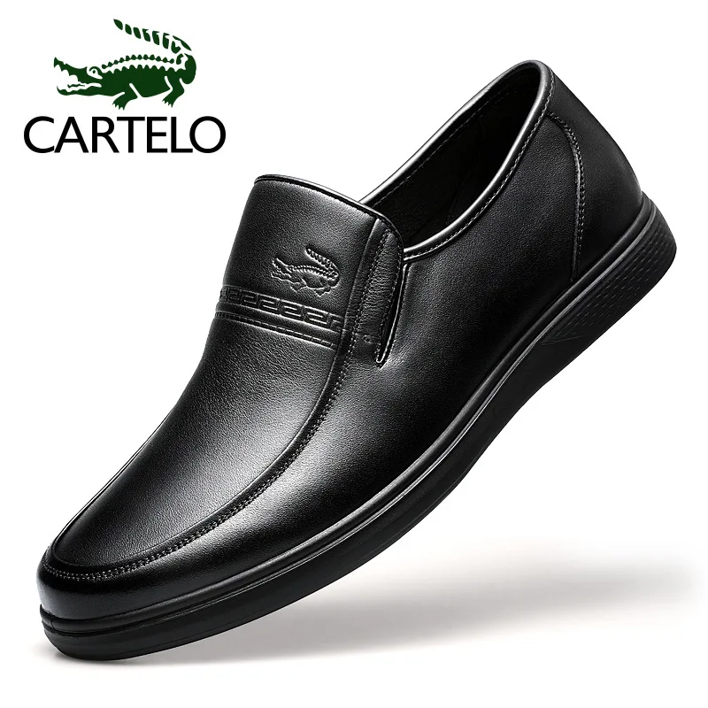 

CARTELO MEN'S SHOES Spring 2020 New Style Korean-style England Casual Leather Shoes Business Shoes Soft Bottom Genuine Leather S