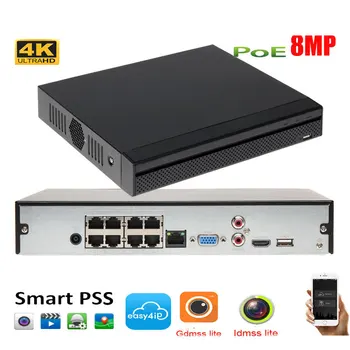 

8CH 8MP 4K&H.265 Smart 1U Lite Network Video Recorder Full HD 1080P Recorder With 8PoE Ports 2 SATA III Ports NVR4208-8P-4KS2