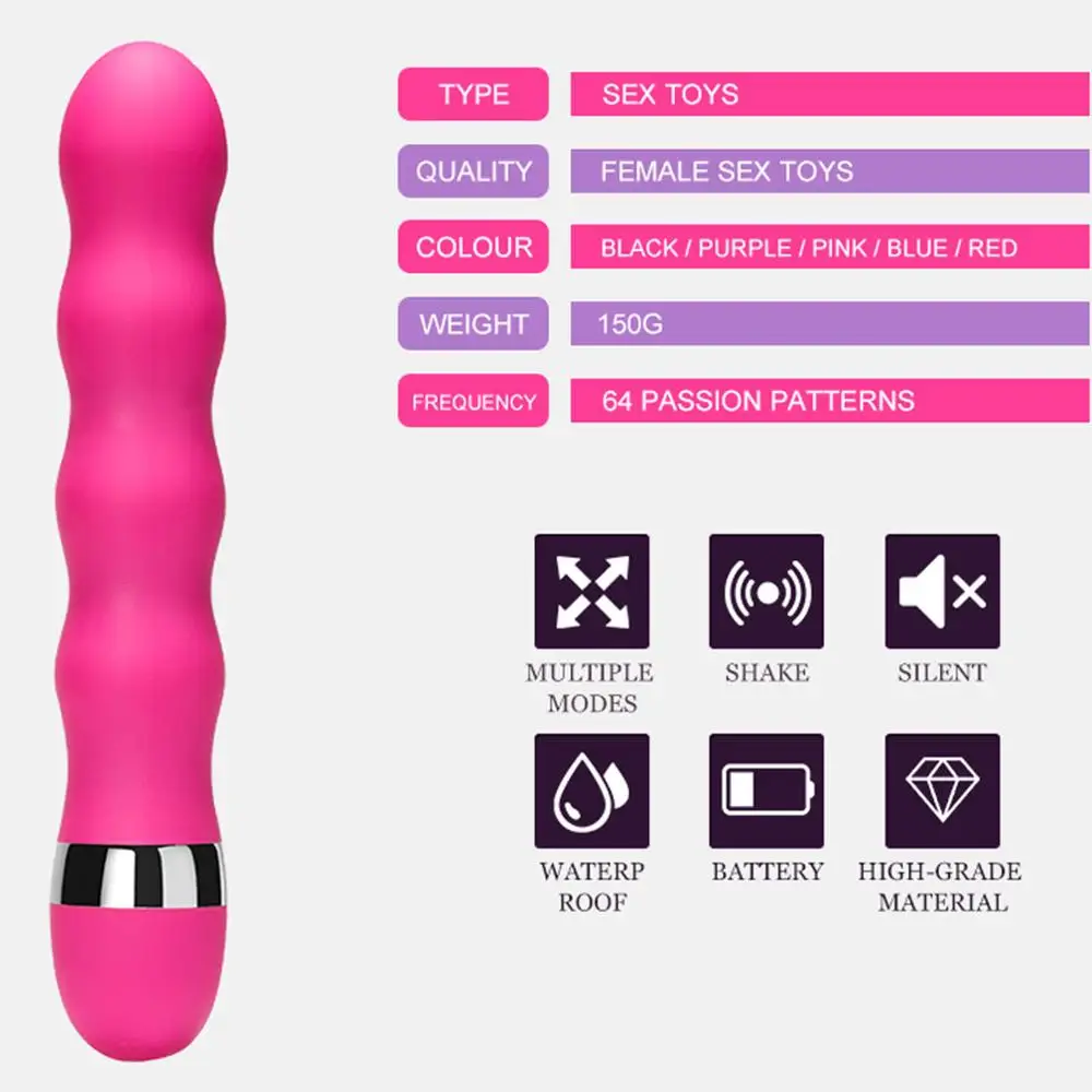 Вибратор YEMA Wand секс игрушки для женщин Многоскоростной Анальный Анальная пробка