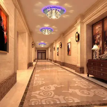 

Modern Crystal Chandelier Round Ceiling Lamp Surface Mount Bedroom Bathroom Dining Room Light for Restaurant Foyer Decoration