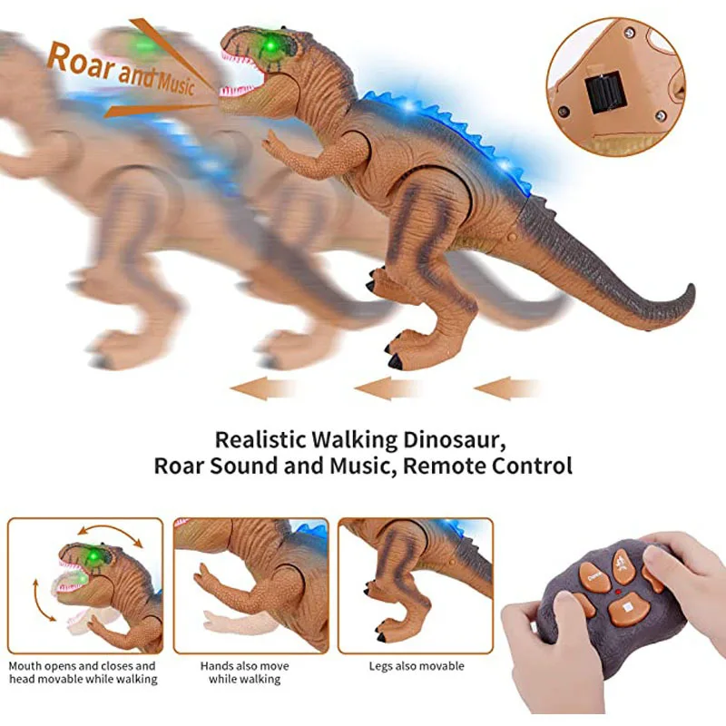 Diy 3D Walking T-REX Wooden Puzzle Kit Sound Control Dinosaur Toy Present –  Leones Marvelous Items