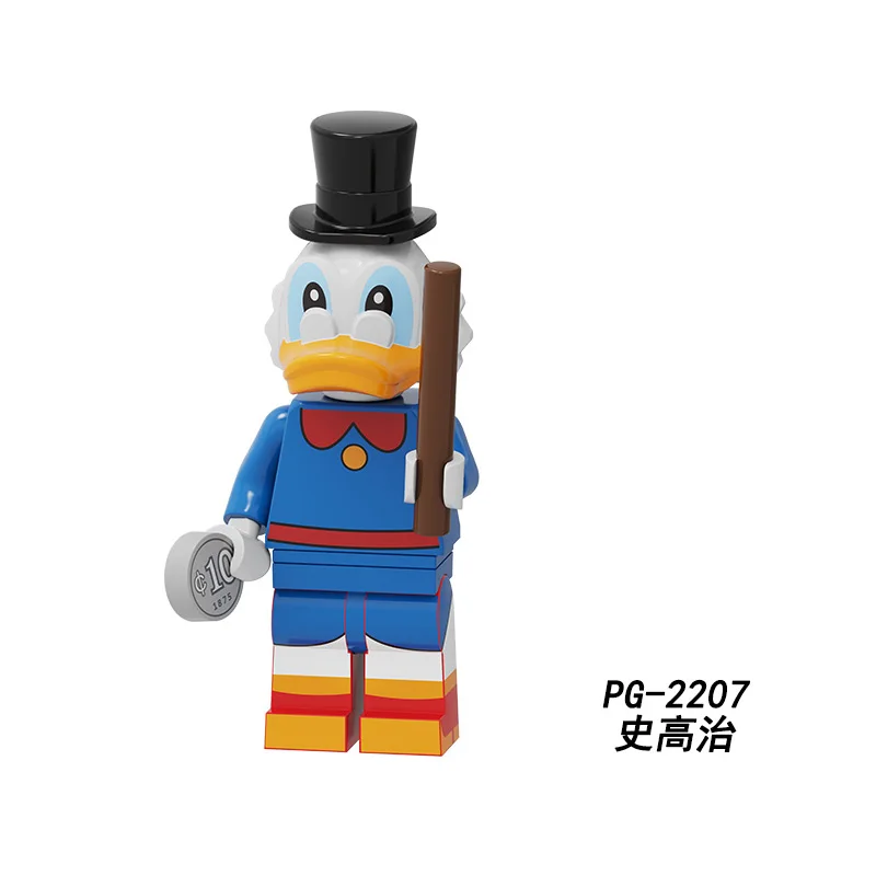 PG2205 Huey утка Мини-кирпич мультфильм черный Микки Минни Луи Дьюи утка HD& L фигурки Скрудж игрушки строительные блоки