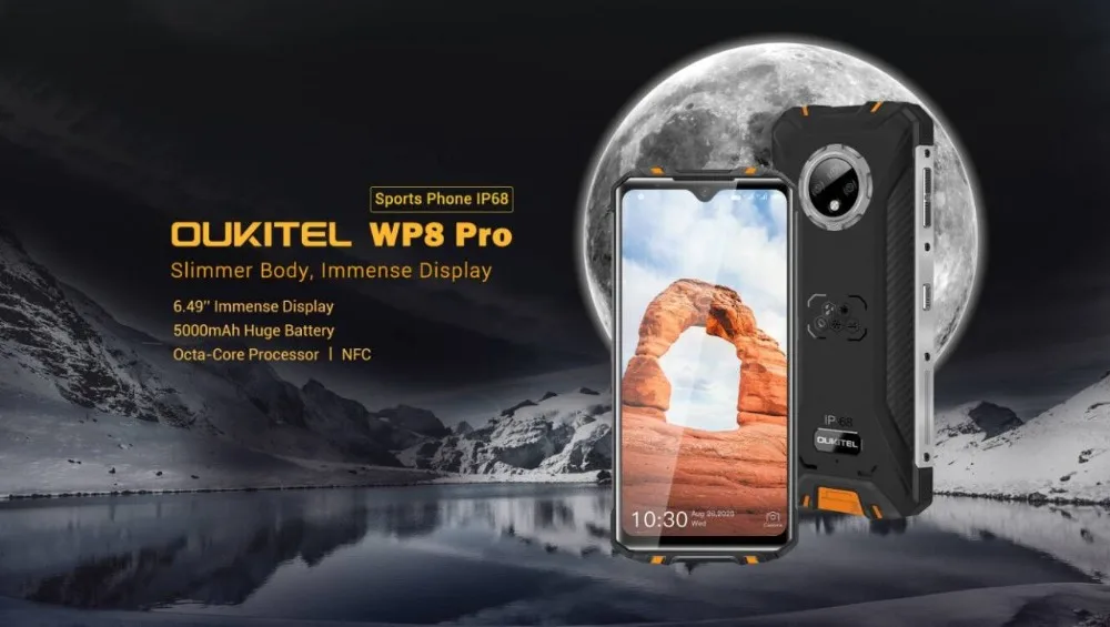 the latest infinix phone OUKITEL WP8 Pro NFC IP68 Rugged phone mobile 6.49'' Display Fingerprint Android 10 4GB 64GB 5000mAh 16MP Triple Camera cellphone infinix