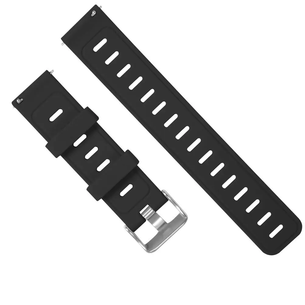 Ремешок для часов huami amazfit gts силиконовый ремешок для часов 20 мм для amazfit bip ремень gtr 42 мм браслет аксессуары - Цвет: black