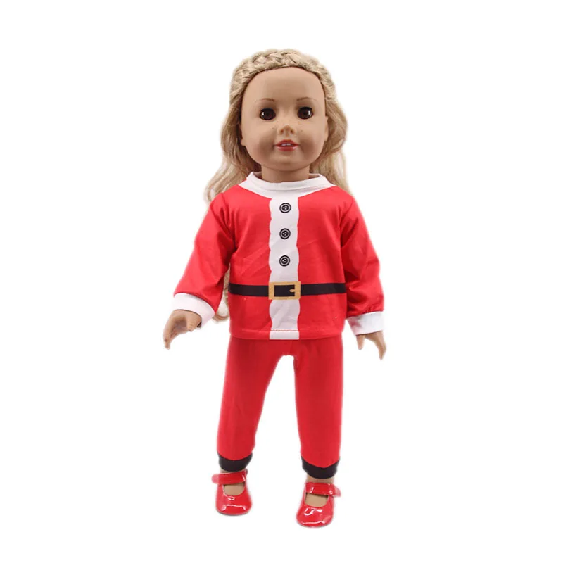 LUCKDOLL 2 шт. Рождественский дизайн ночные рубашки 18 дюймов Американский 43cmBabyDoll одежда аксессуары, игрушки для девочек, поколение, подарок на день рождения - Цвет: N364
