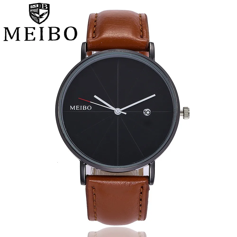 MEIBO Топ бренд часы для женщин дамы кожаный браслет повседневное кварцевые наручные часы ремешок женские часы relogio feminino reloj mujer