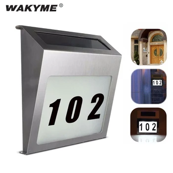 

WAKYME 3 LED Solar Light Solar Powered Doorplate Lamp Address House Number Lighting Waterproof Garden Decoration Wall Lamp