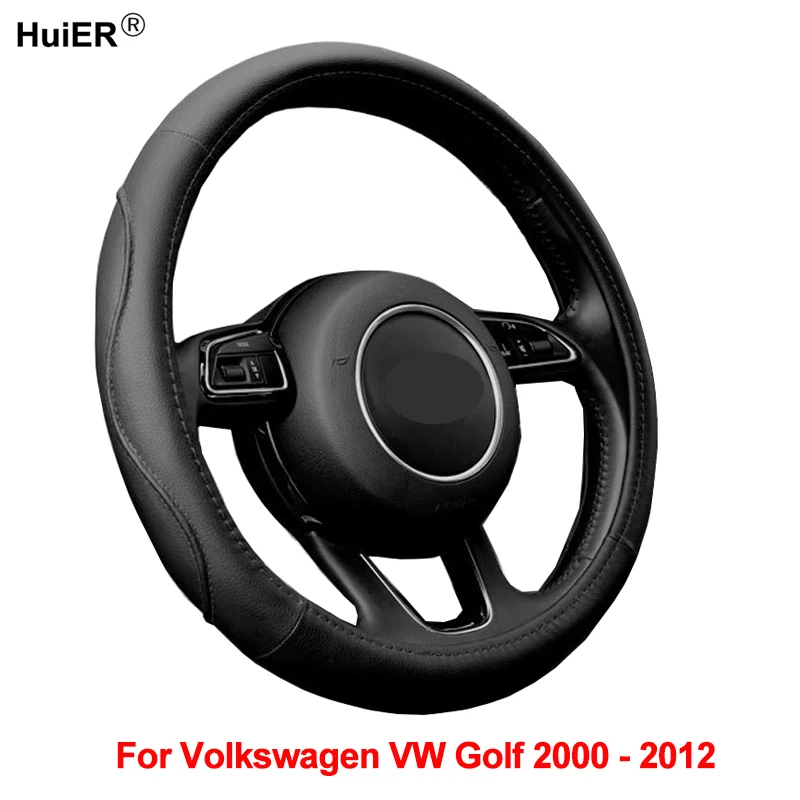 Auto Volante Copertura Della Ruota Di Copertura Wrap Per Volkswagen Vw Golf 2000 2011 2012 Città R Van Variante Fonda Volante Treccia Su Il Volante