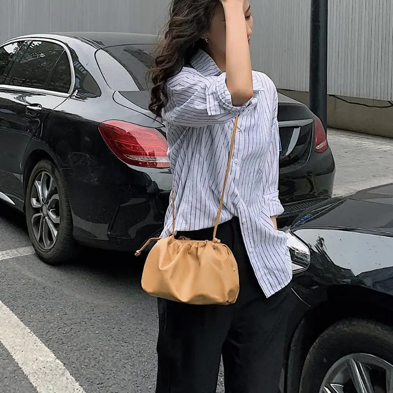 Cloud-wrapped Soft Leather Madame Small Bag Single Shoulder Slant Dumpling Bag Handbag Day Clutches - 4000079700812