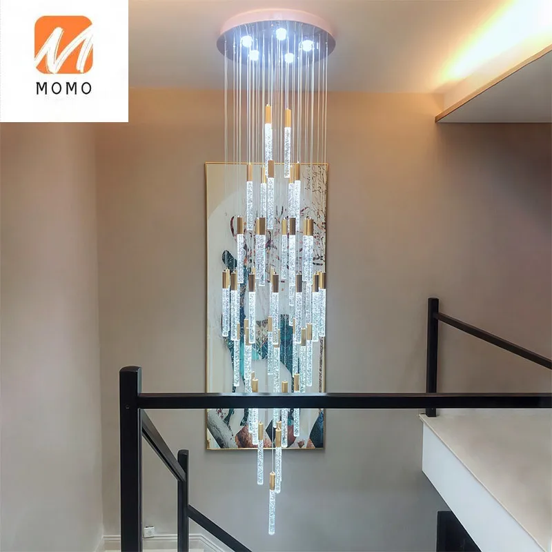 modern chandelier crystals villadom living room pendant lights stair light  decoracion hogar moderno suspension luminaire nordic - AliExpress