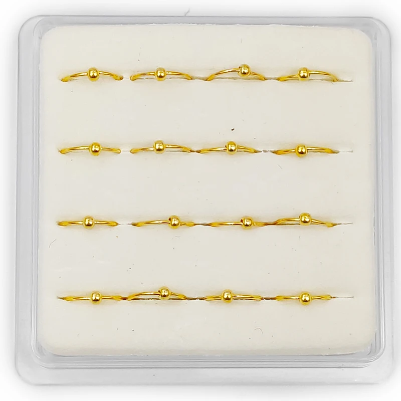 Gold 8mm 925 пробы Серебряное кольцо для носа, модный спиральный для хряща, пирсинг для носа, ювелирные изделия 6 мм 8 мм 10 мм 16 шт/упаковка - Окраска металла: Gold 8mm