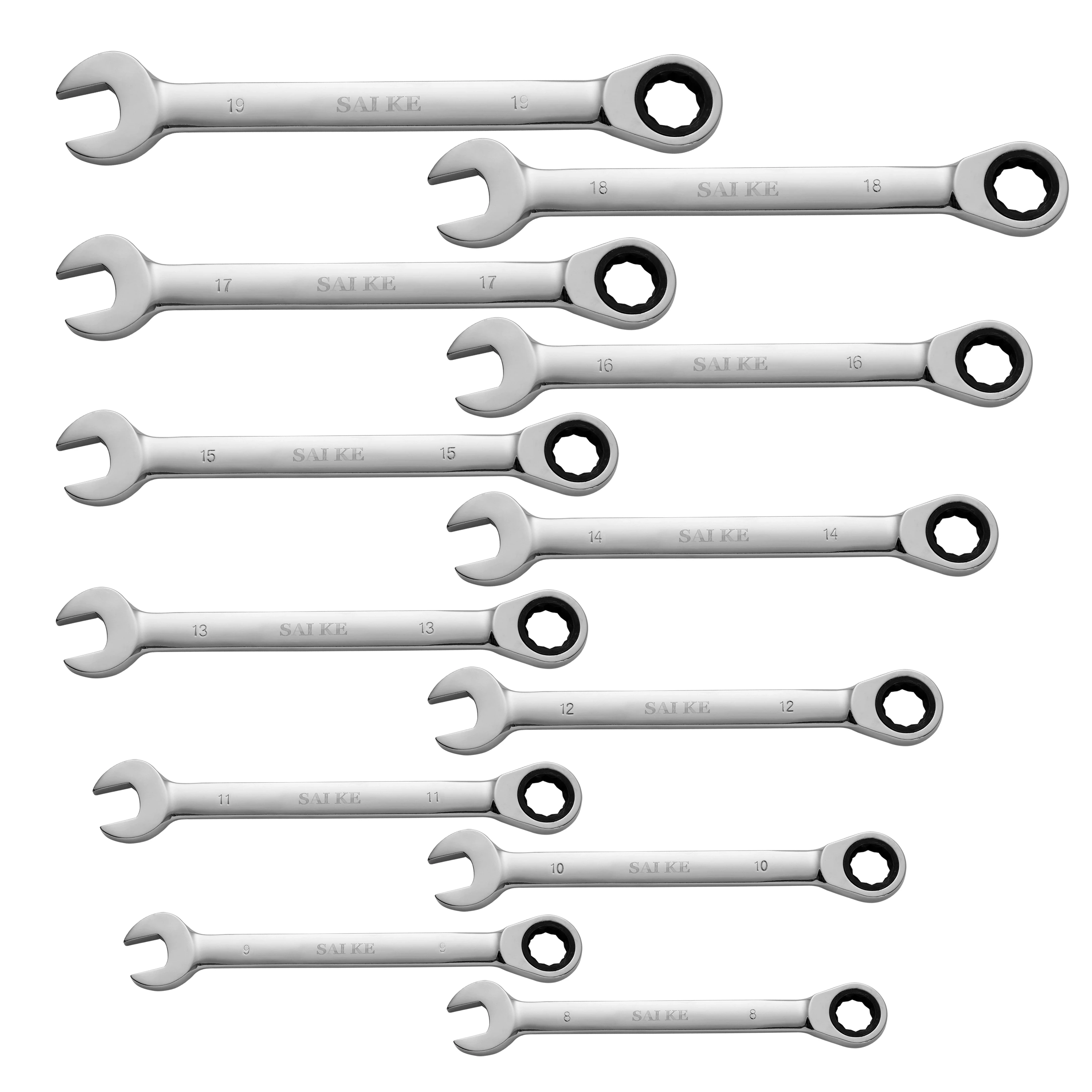 Ratchet Combination Metric Wrench Set Hand Tools Torque Gear Socket Nut Tools Color : 19mm 1 piece 