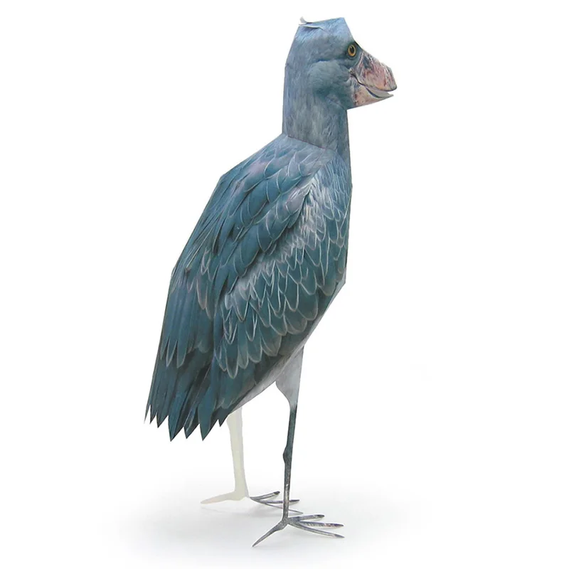 Shoebill Bird Paper Model Origami Art Realistic Animal 3D Papercraft DIY Kids Adult Handmade Craft Toys WE-054