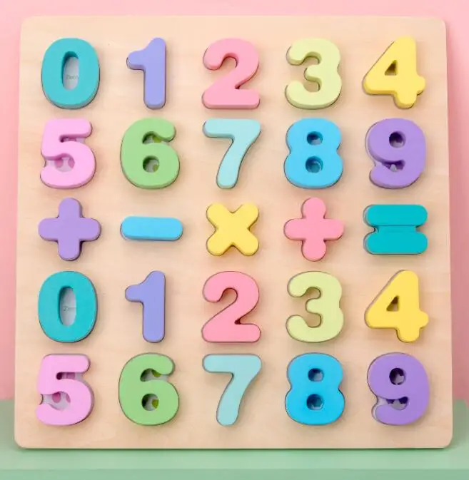 Math Match Game Board Toys Add and subtract Digital Letter shape Toy Kids Educational Toy Addition Subtraction Math Toys - Цвет: Белый