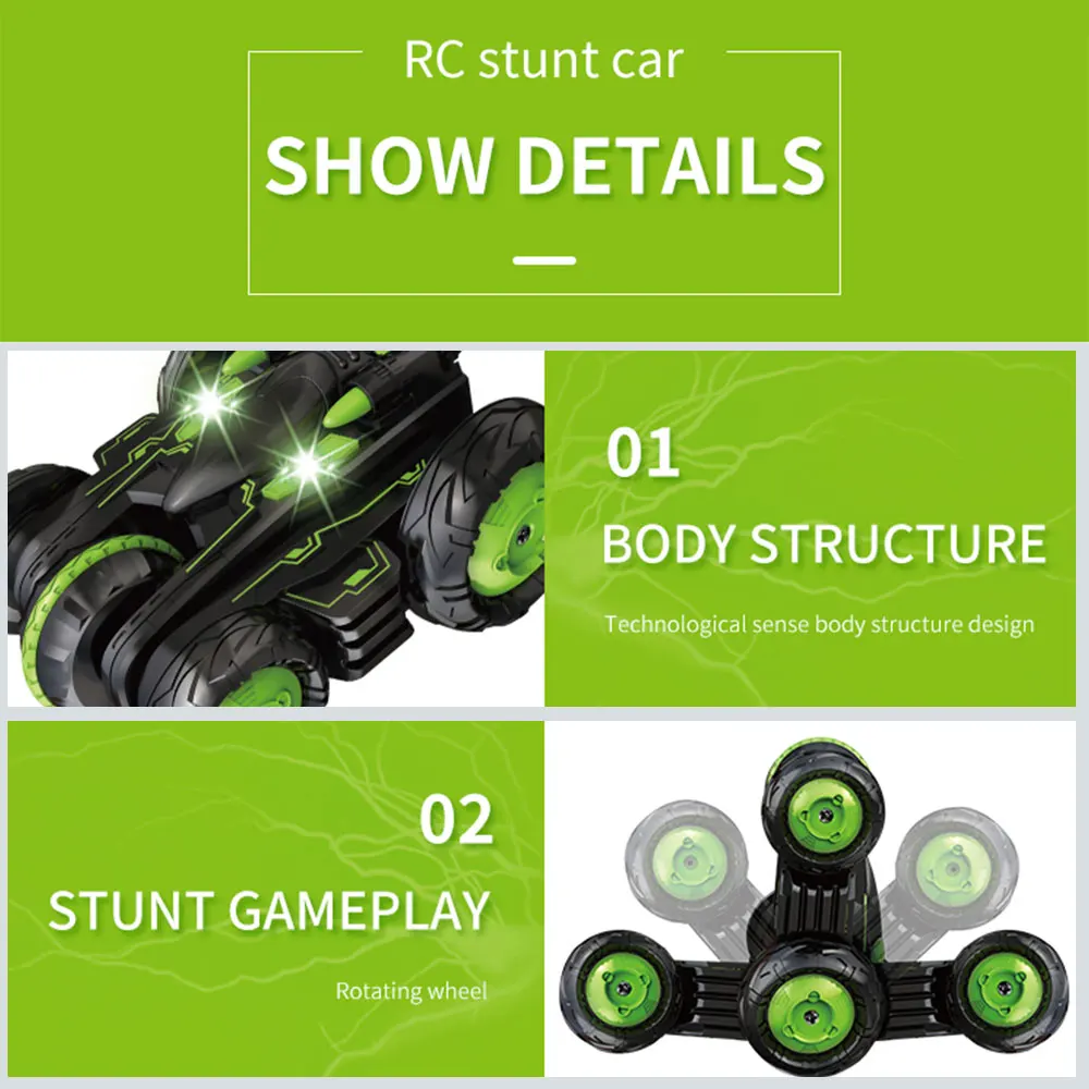 RC трюк автомобиль 2,4 ГГц 3D вращающийся дрейф трюк автомобиль RC скалолазание Дрифт деформационный автомобиль флип детские электрические игрушки для мальчиков