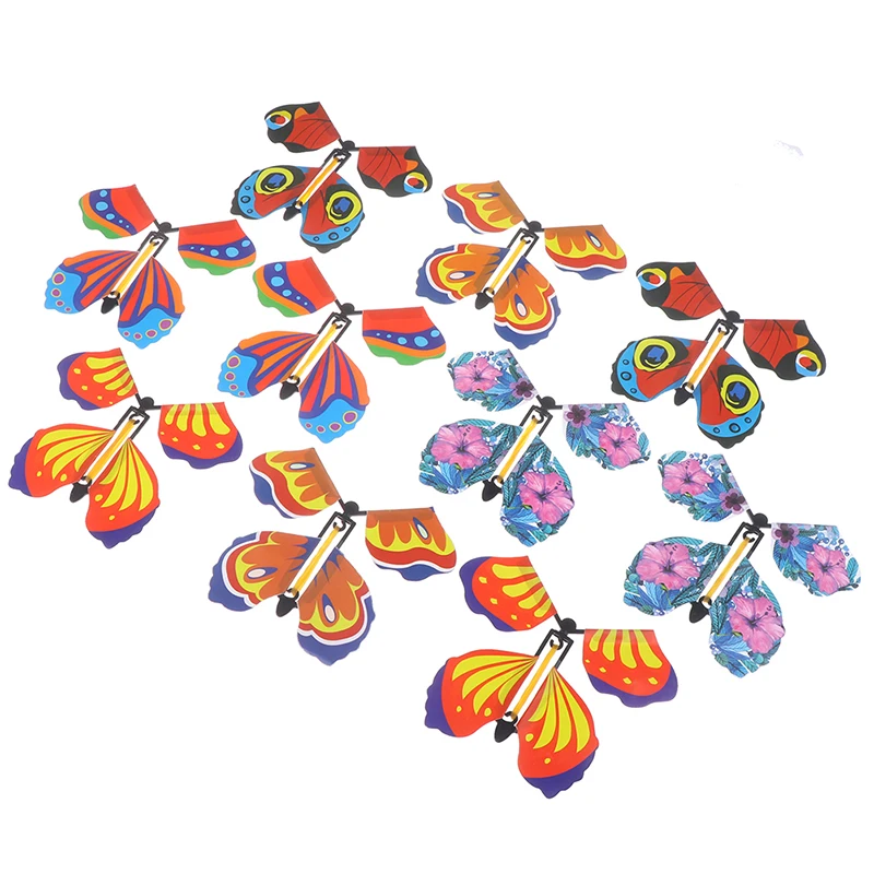 

5/10pcs Magic Butterfly Flying Butterfly With Card Toy With Empty Hands Solar Butterfly Wedding Magic Props Magic Tricks