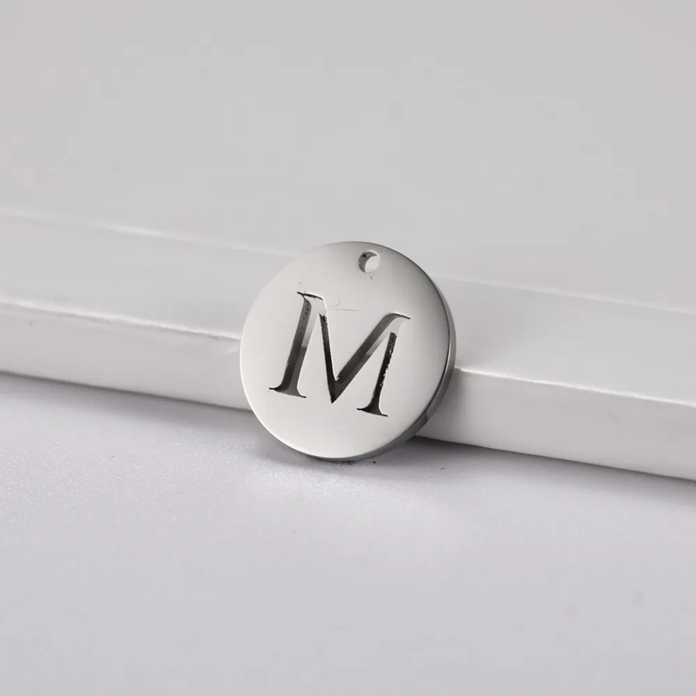 Myshape, нержавеющая сталь, буква, Шарм для браслета, 26 алфавитов, серебряный браслет, амулеты, сделай сам, ювелирный аксессуар, 20 шт