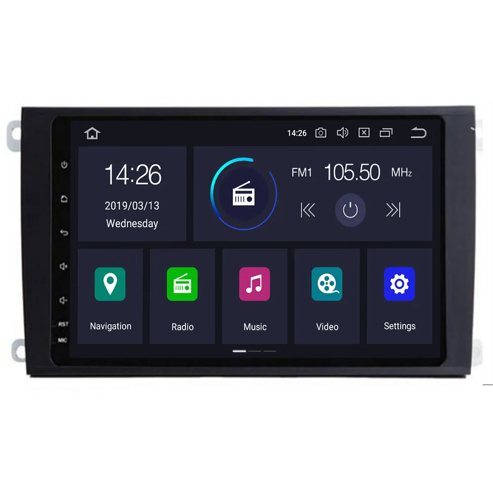 Best HD Octa Core 9" full touch screen Android 9.0 4G RAM Car DVD Radio audio for Porsche Cayenne 2003-2010 car gps navigation 0