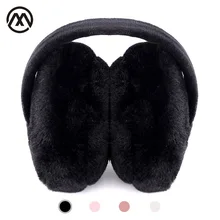 

New fur solid color ladies earmuffs autumn and winter warm and comfortable unisex skiing Fur headphones casque antibruit cute