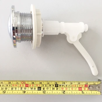 

Round Shape Electroplated Plumbing Toilet Cistern Press Type Spring Loaded Dual Flush Push Button Easy Install Replacement