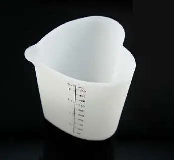

500ML Reusable Flexible Silicone Measuring Cup Cooks Bakers Resin Jewelry Tools L4ME