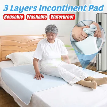 

100X150cm 2Pcs Adult Reusable Underpads Washable Waterproof For Kids Adult Care Protector Bed Pad Incontinence Changing Mat Pads