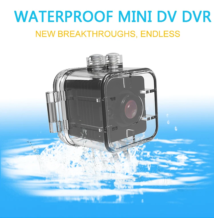 Mini Sport Camera with Night Vision, Motion Detection and Waterproof Case 1080P Surveillance  DVR Camcorder Photo Trap