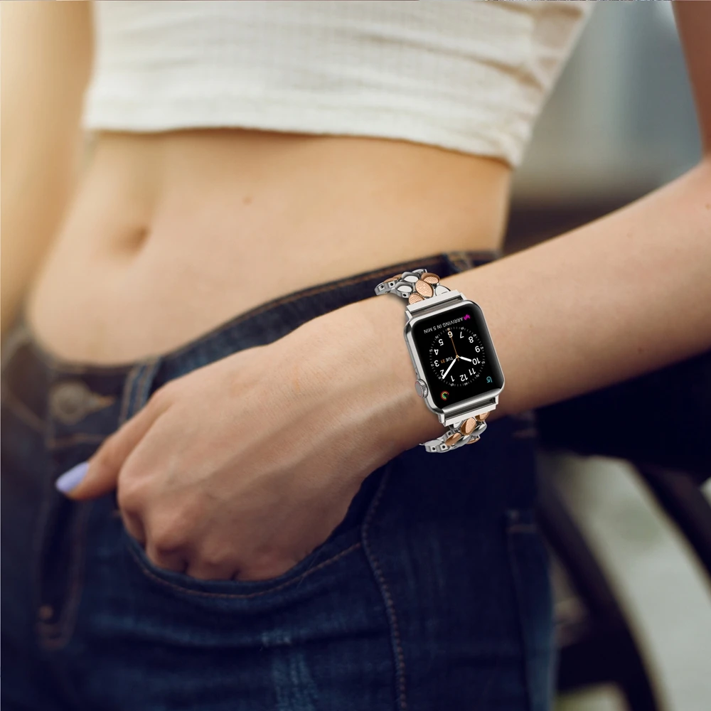 Металлический ремешок для часов Apple Watch 38 мм 40 мм 42 мм 44 мм сменный ремешок из нержавеющей стали премиум класса для iWatch серии 5 4 3 2 1