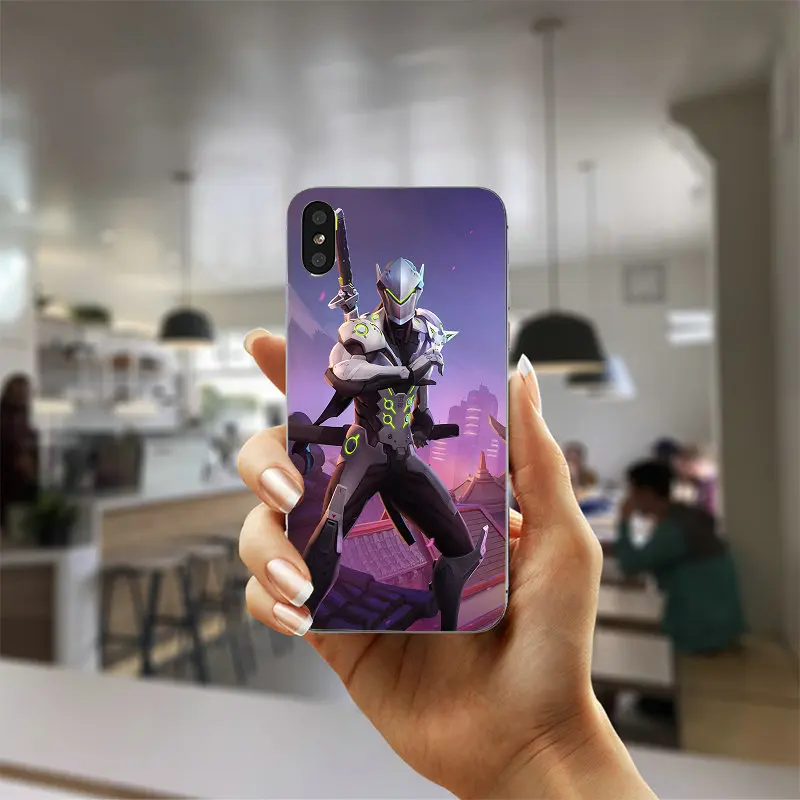 Picture 7 Мягкие силиконовые чехлы Genji Overwatchs для iPhone X XR XS Max 10 7 6 6s 8 Plus 4 4s 5 5S SE 5C - Цвет: Picture 7