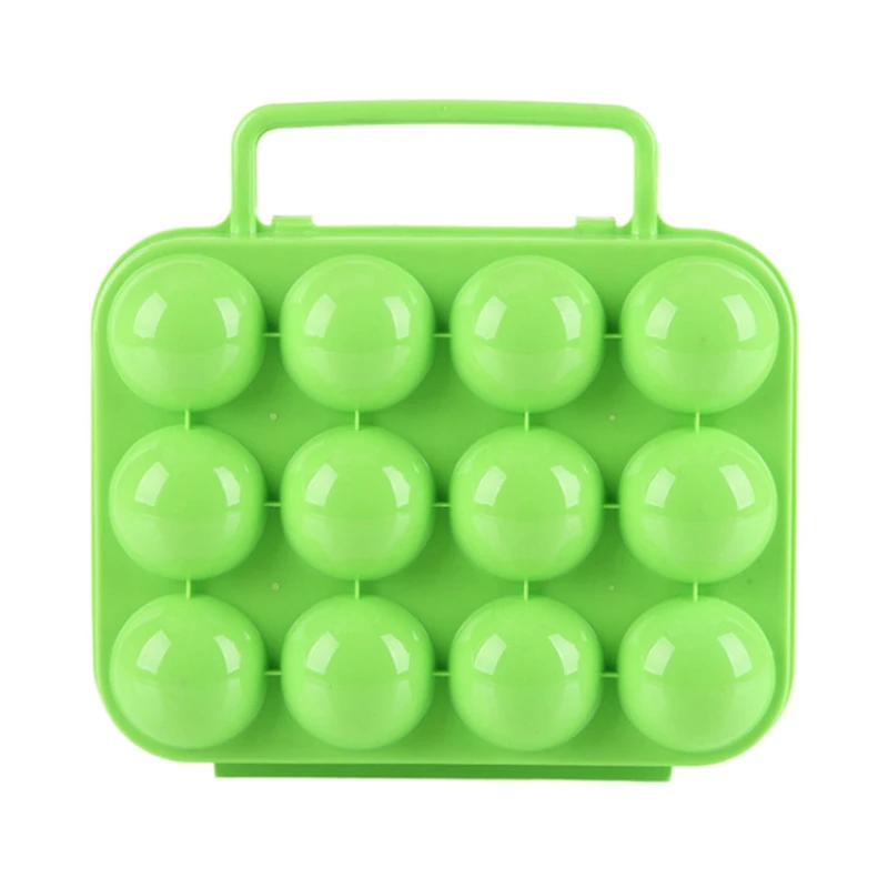 12 сетки пластиковые яйца бытовой ящик для хранения Органайзер для яиц Портативный коробка для яиц для кемпинга на открытом воздухе - Цвет: 1