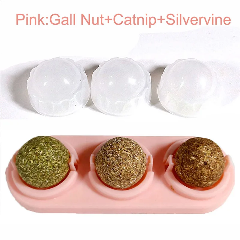 3 шт./лот самоклеющиеся вращающиеся кошачьи Мячи Silvervine Lick Ball для кошек настенное крепление молярная игрушка для прорезывания зубов игрушки для чистки зубов