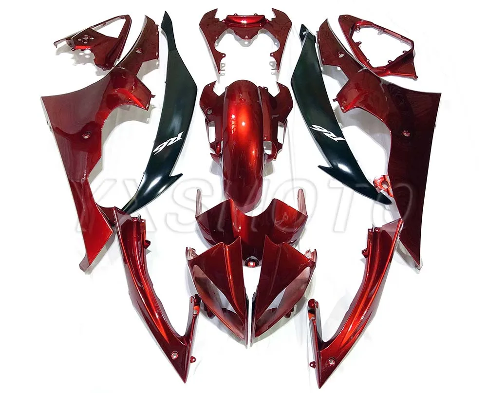 Абсолютно мотоцикл полный обтекатель комплект для Yamaha YZF R6 2008-2012 YZF-R6 08 09 10 11 12 ABS пластик инъекции красный кузов - Цвет: Красный