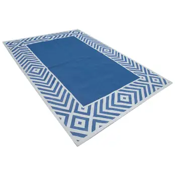 

186x268 Cm Blue Handmade Dhurrie Rug-6x9 Ft