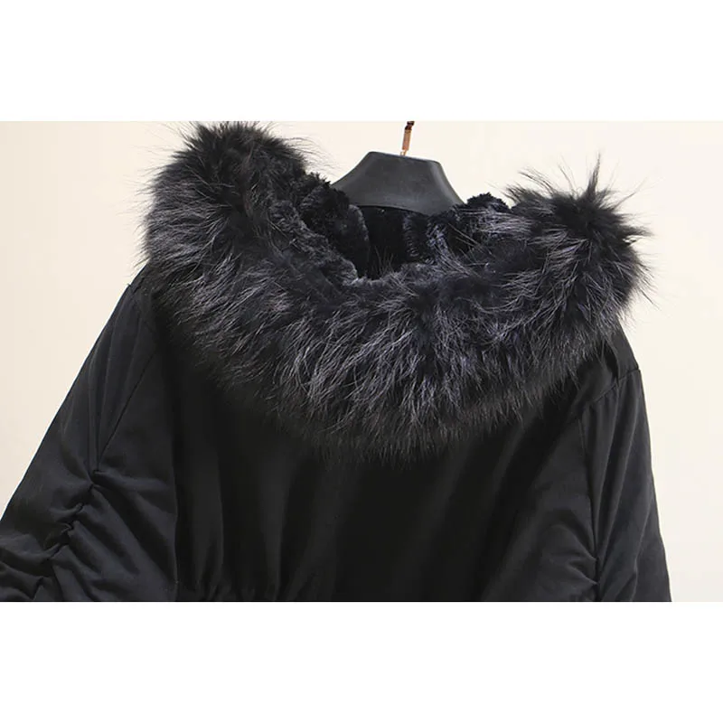 Winter jackets women plus size bust 140cm 6XL 7XL 8XL 9XL coat women black color
