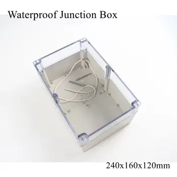 

240x160x120mm Waterproof Plastic Junction Box Transparent Clear Electrical Project Case ABS IP65 Outdoor Enclosure 240*160*120mm